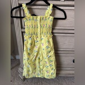Janie and Jack Yellow Floral Smocked jumpsuit